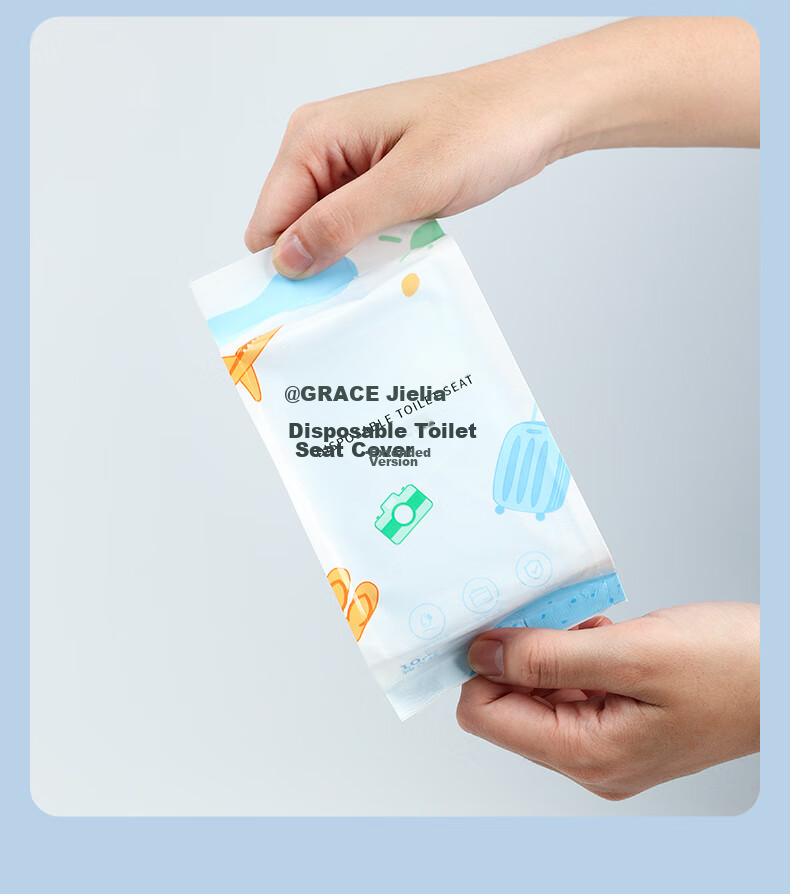 Grace Disposable Toilet Seat Covers, Waterproof, Individually Wrapped, PE Material, 30 Pieces 19