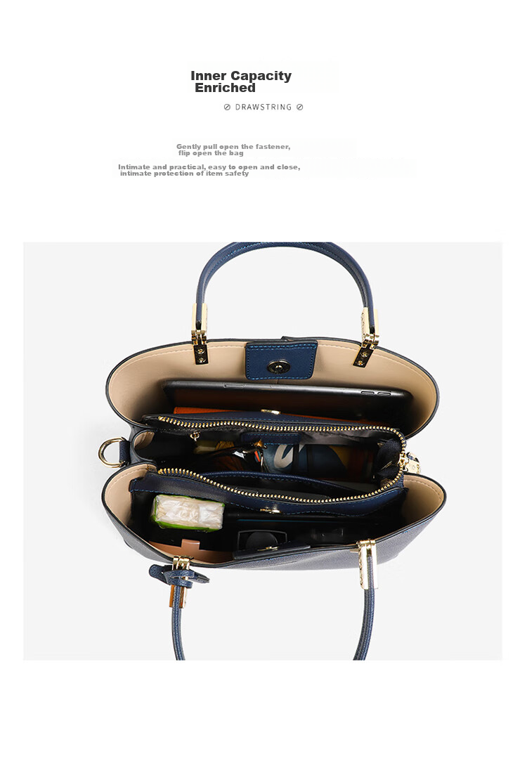 Aiqinghai Leather Handbag, Women's Bag, Large Capacity Tote Bag, Shoulder Crossbody Casual Birthday Mother's Day Gift, Practical Present for Mom 8