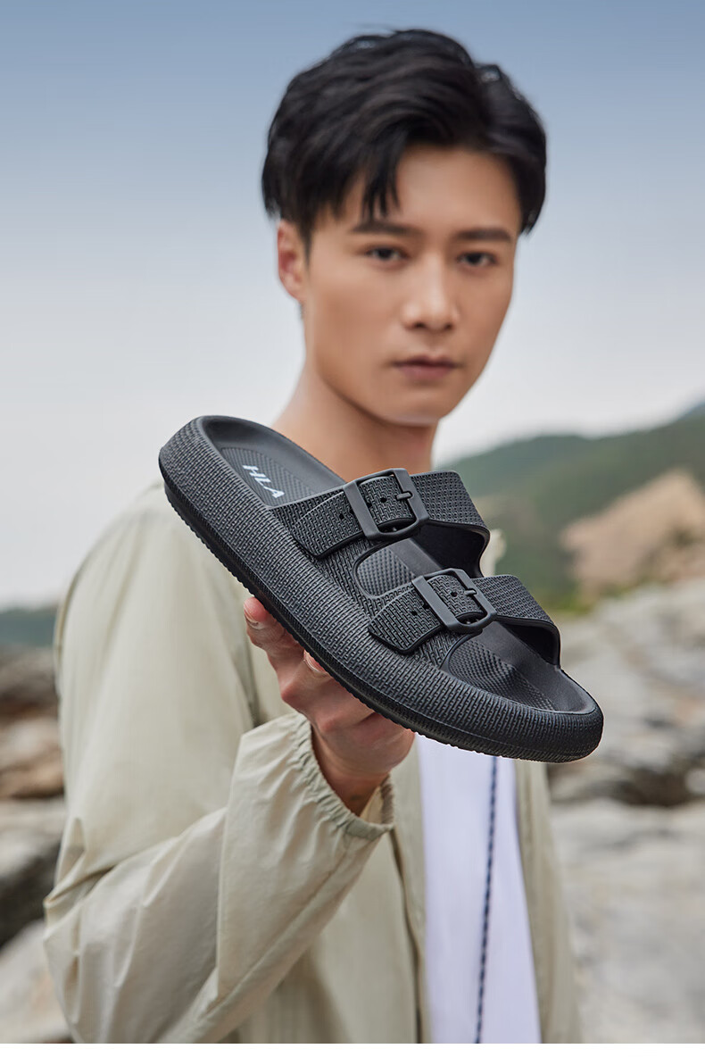HLA Men's Fashion Breathable Outdoor Casual Sandals Comfortable Height Increasing HAALXM2EBK143 Gray Size 42 1