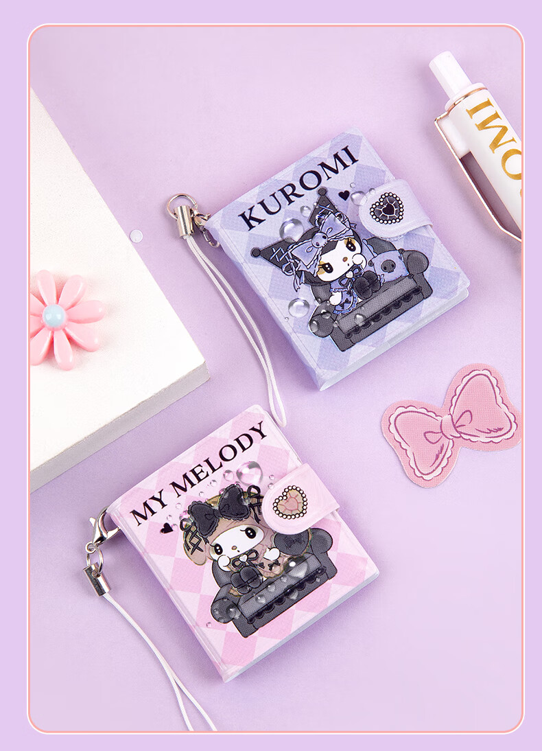 GuangBo X Sanrio Collaboration Mini Notebook, Pocket-Sized Notepad, High-Quality Journal, Memo Pad, 90*100mm/64 Pages, Glacier Green, KT81388 5