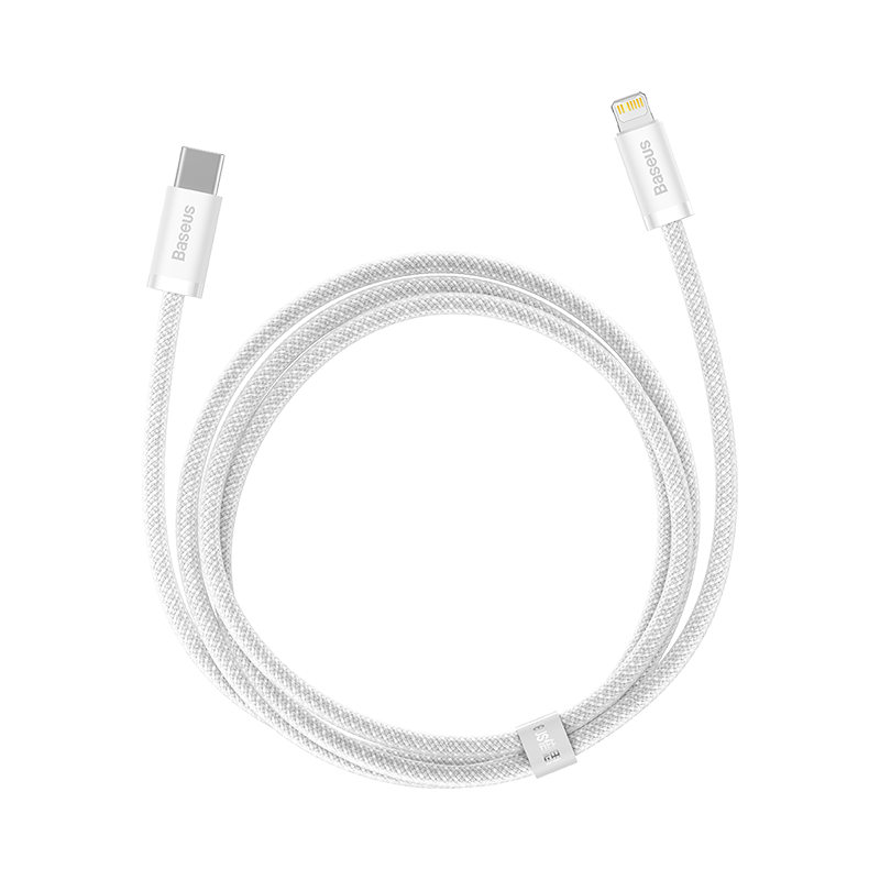 BASEUS Apple Data Cable, PD30/20W Fast Charging Cord, Type-C to Lightning Charging Cable, Suitable for IPhone 14/13 Pro Max/12/11 Phones And Car Use, 1 Meter White