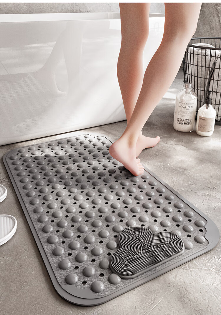 DeXi Bathroom Non-Slip Mat, TPE Bathroom Mat, Shower Room Specialized, Elderly Bathing Anti-Fall Floor Mat, 40x70cm 10