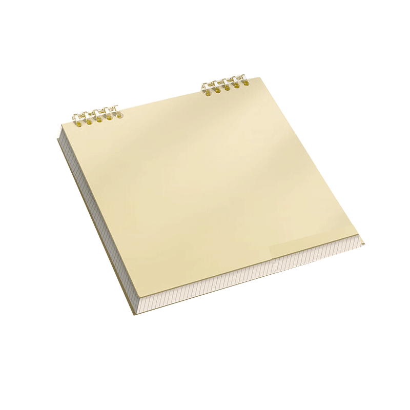 Jinzhi High-Quality Vintage Square Notebook, 120 Pages Loose-Leaf Notebook, Top-Flip Detachable Pages, Comfortable for Middle And High School Students, No Hand Strain, Error Correction And Note-Taking Journal, Ginkgo Yellow
