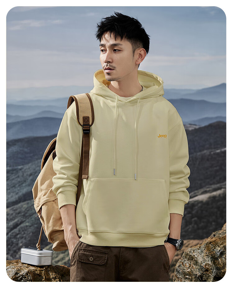 JEEP Men's Hooded Sweatshirt, Heavyweight Hoodie Jacket for Men, Loose-Fitting Spring And Autumn Outerwear for Men in 2026 3