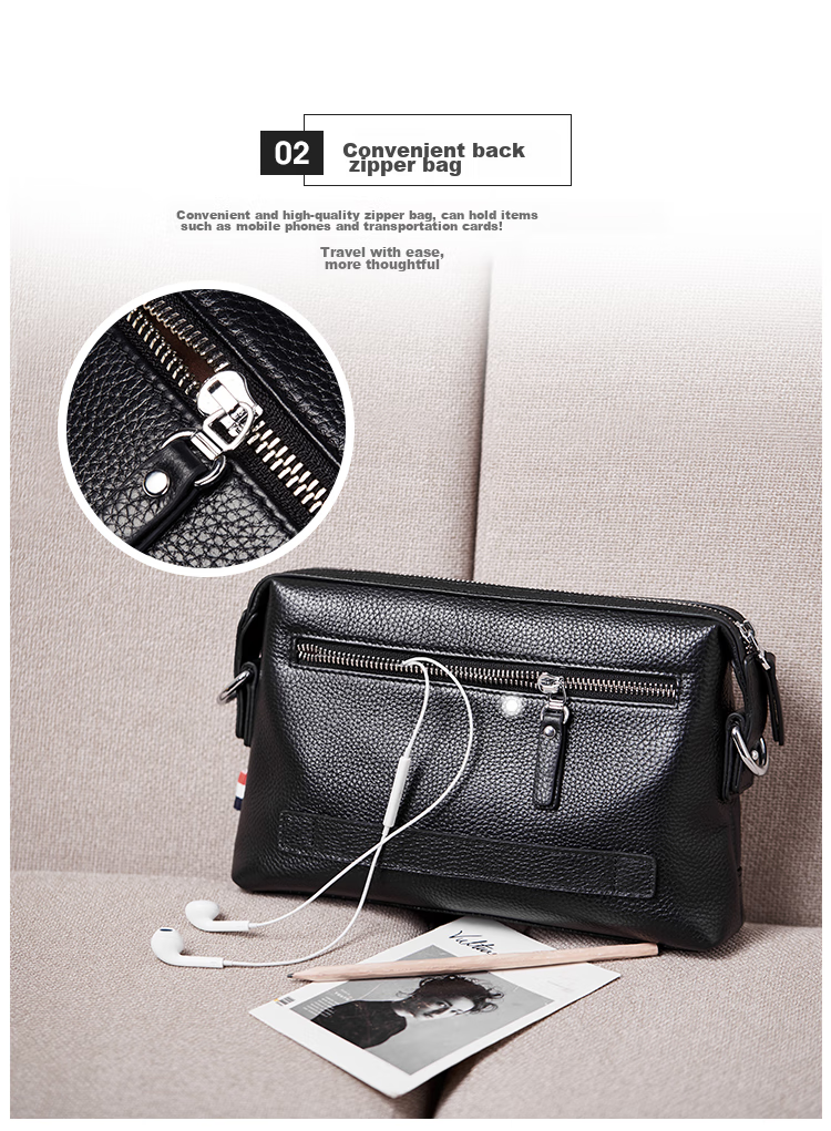 BOSTANTEN Shoulder Crossbody Bag for Men, Business Small Square Bag, Top-Grain Leather Horizontal Style Trendy Mini Backpack Messenger Bag 6