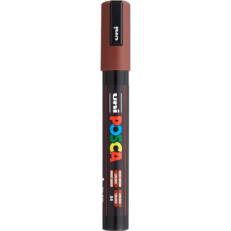 Uni Mitsubishi POSCA Acrylic Marker (Medium Size), Cocoa Brown, Single PC-5M Brush, Poster Advertising Marker, Drawing Handwriting Graffiti Pen, Painting Watercolor Pen, Graduatio