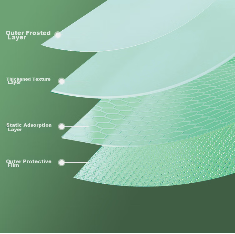 Qinghua Electrostatic Glass Film, Privacy Screen Film, Light-Transmitting Bathroom Glass Sticker, Colorful And Vibrant, 60*200cm 13