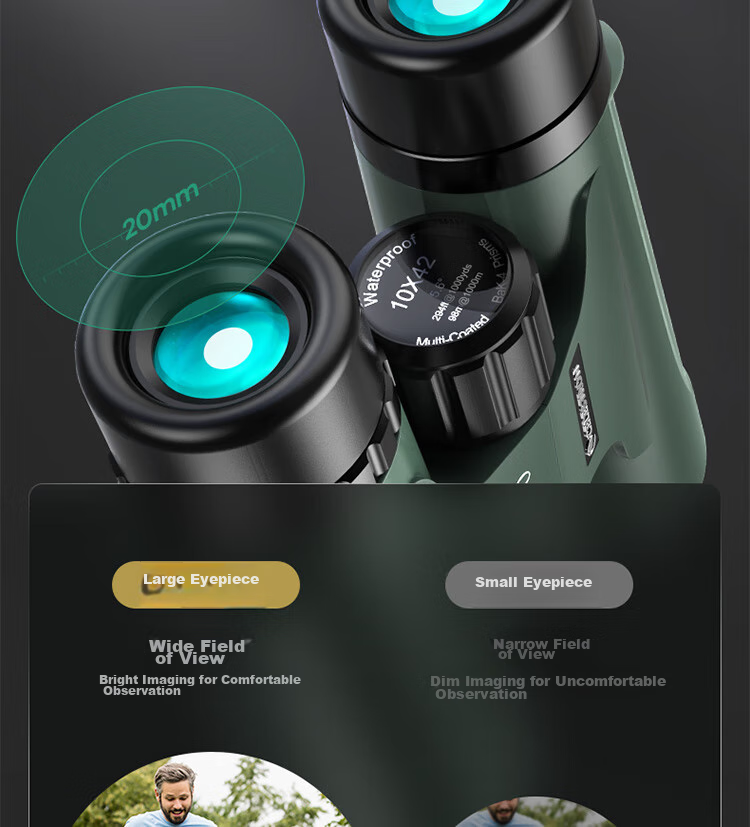 Xingtelang Original X Green 8X42 High-Definition High-Magnification Nitrogen-Filled Waterproof Low-Light Night Vision Professional Binoculars for Concerts 13