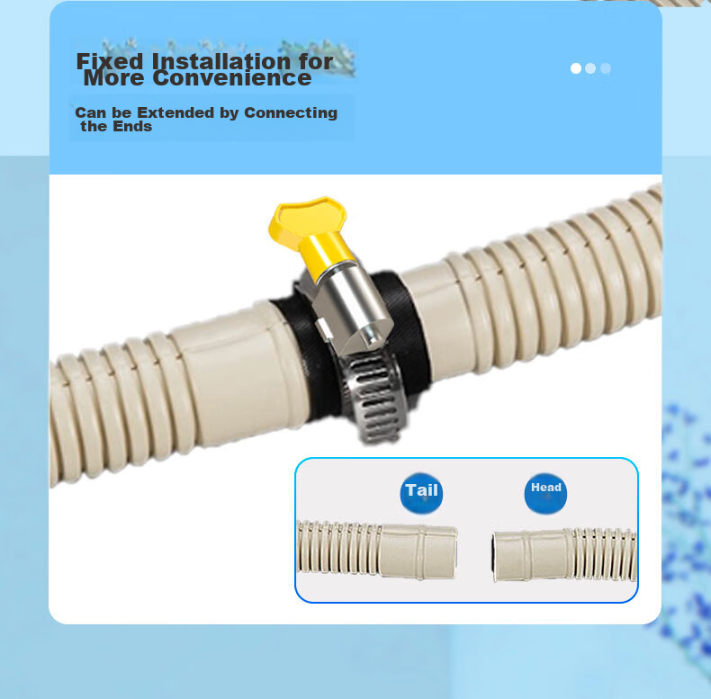 Gelinglan Air Conditioner Drainage Pipe Thickened Extension Tube Anti-Aging Outdoor Unit Drainage Condensation Water Hose for Gree Midea Haier Air Conditioner Accessories with Clamp 5 Meters GS-5 13