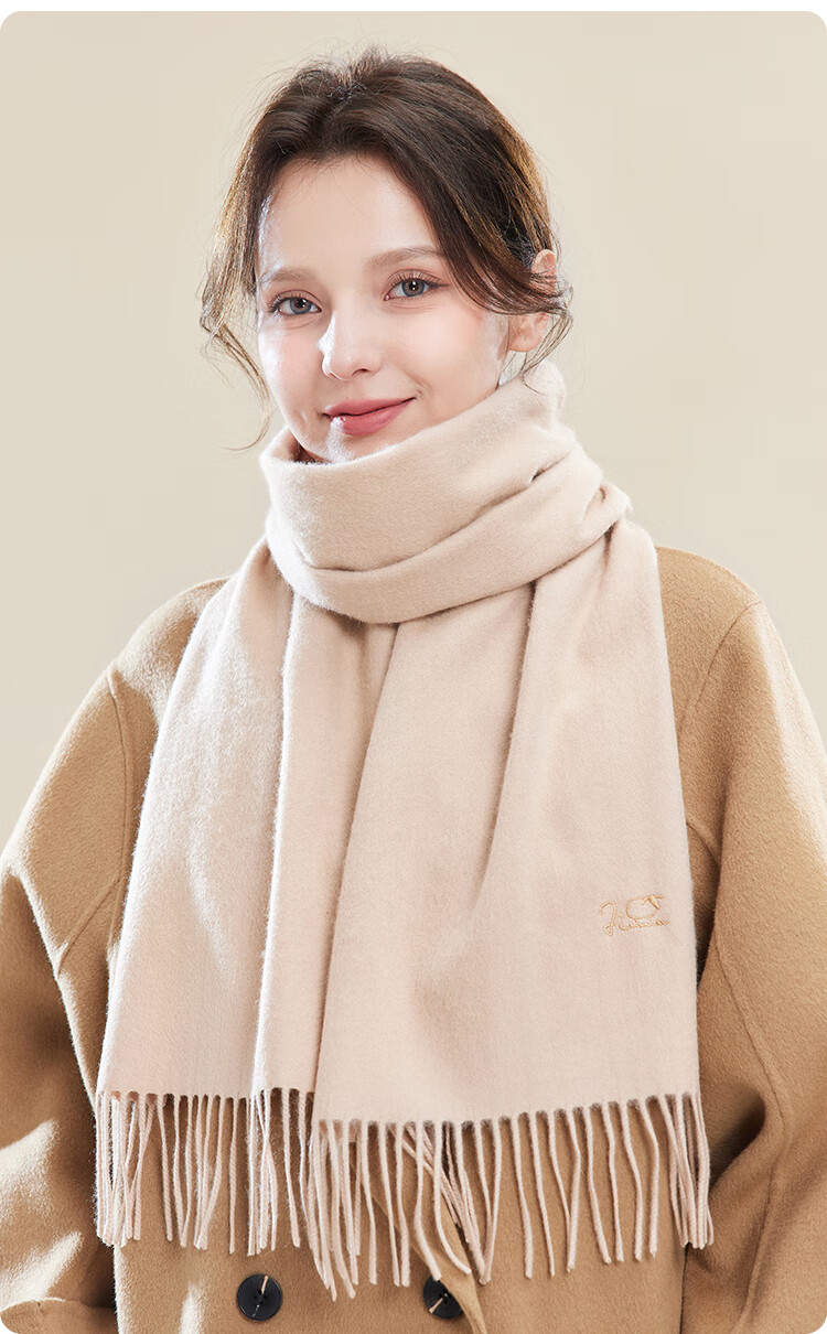 JIUMU 100% Cashmere Scarf for Women, Autumn And Winter Shawl, Warm Neck Wrap, Gift for Girls, National Day Birthday Present, Gift Box Packaging 7