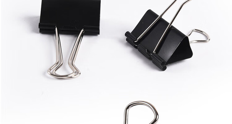 DiLe Premium Series, 12 Pieces, 51mm Colorful Metal Binder Clips, Office File Organizer, Large Size 2601 Iron Clips 30