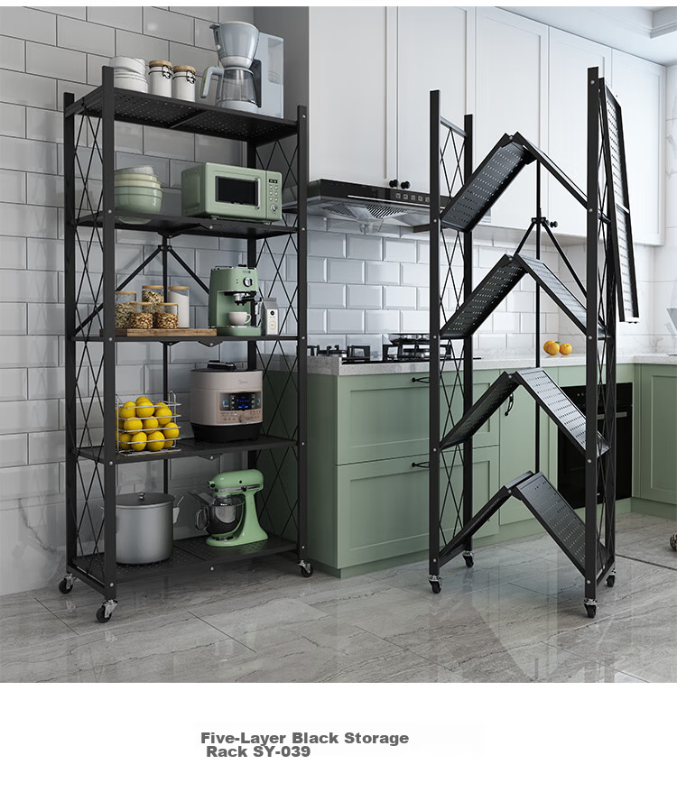 Shunyou Kitchen Storage Rack, Floor-Standing Organizer, Bathroom Movable Shelf, No Installation Required, Storage Rack, White, SY-040 16