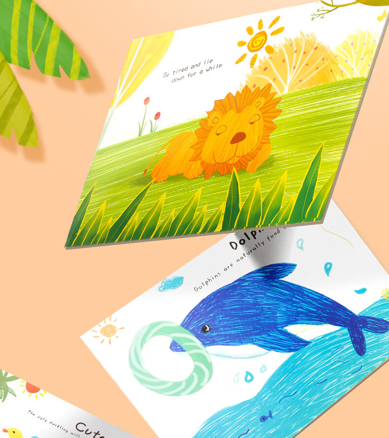 Jinzhi 4 A4 Children's Picture Books Drawing Books Art Sketchbooks Drawing Paper Art Sketchbooks Kindergarten Elementary School Students' Drawing Paper Hand-Drawn Books White Paper Coloring Book - Drawing Animals 12