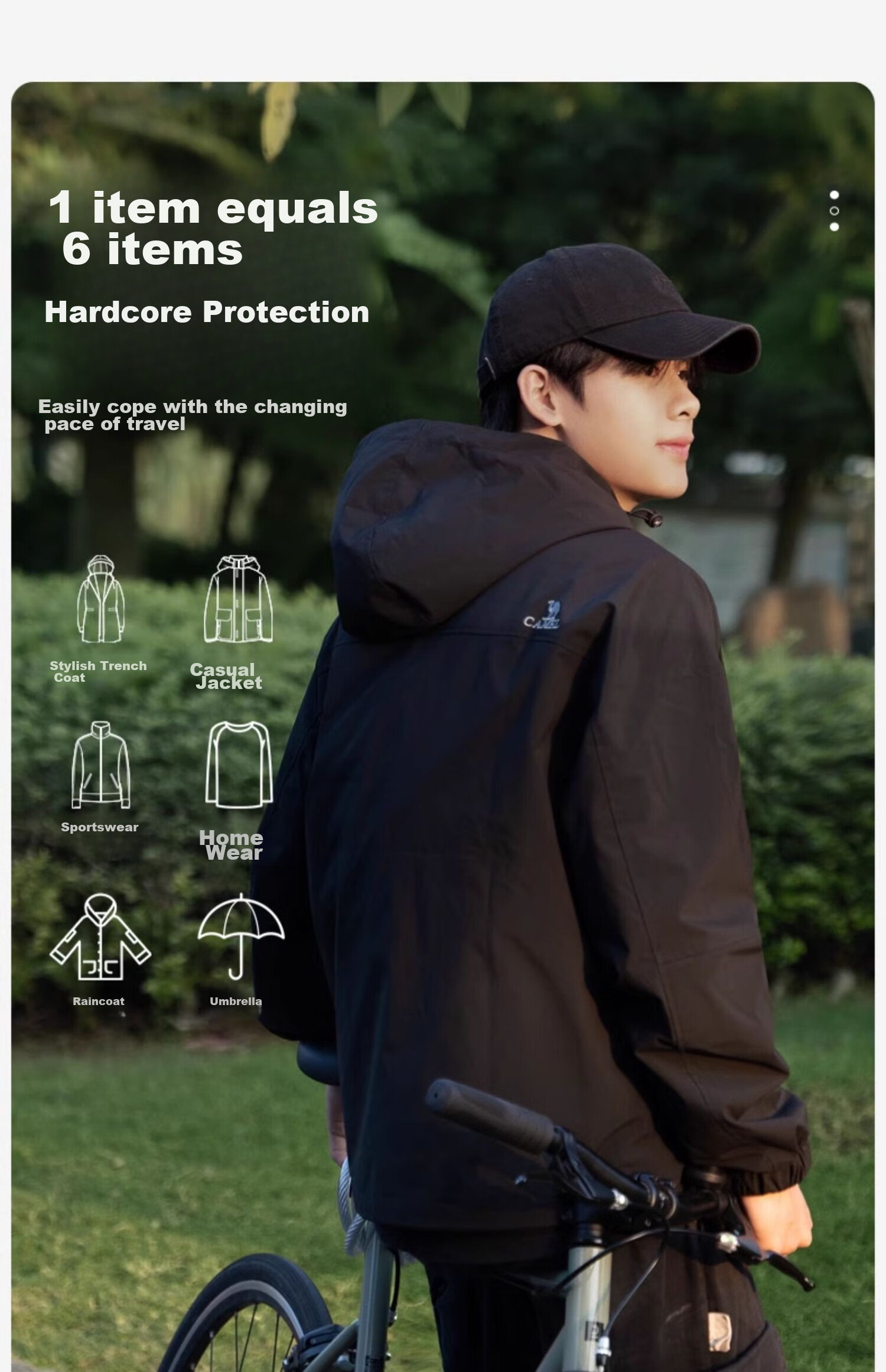 CAMEL Mountain And Sea Jacket for Men And Women, Trendy Windproof Casual Sports Outdoor Hiking Coat for Spring And Autumn M13CA6V040 20