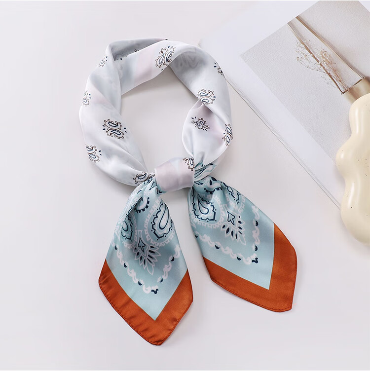 GLO-STORY Silk Scarf for Women, Fashionable Elegant Small Square Scarf Versatile Elegant Decorative Neck Scarf WSJ814049 Red 24