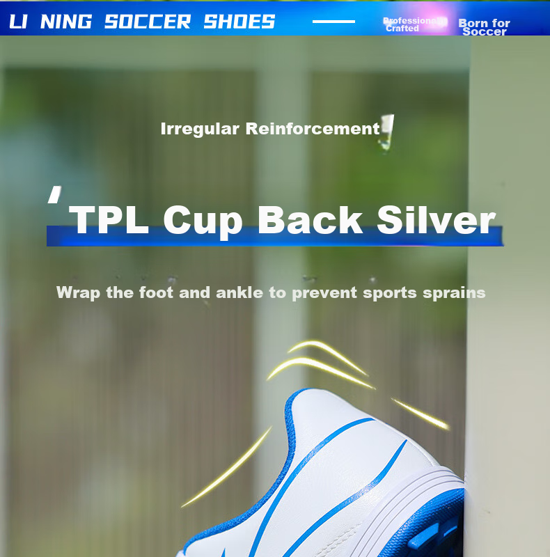 Li-Ning Soccer Shoes for Adults, Men And Women, TF Turf Cleats, Youth And Children's Professional Competition Training Summer Shoes, Non-Slip Cleated Shoes Size 42 9