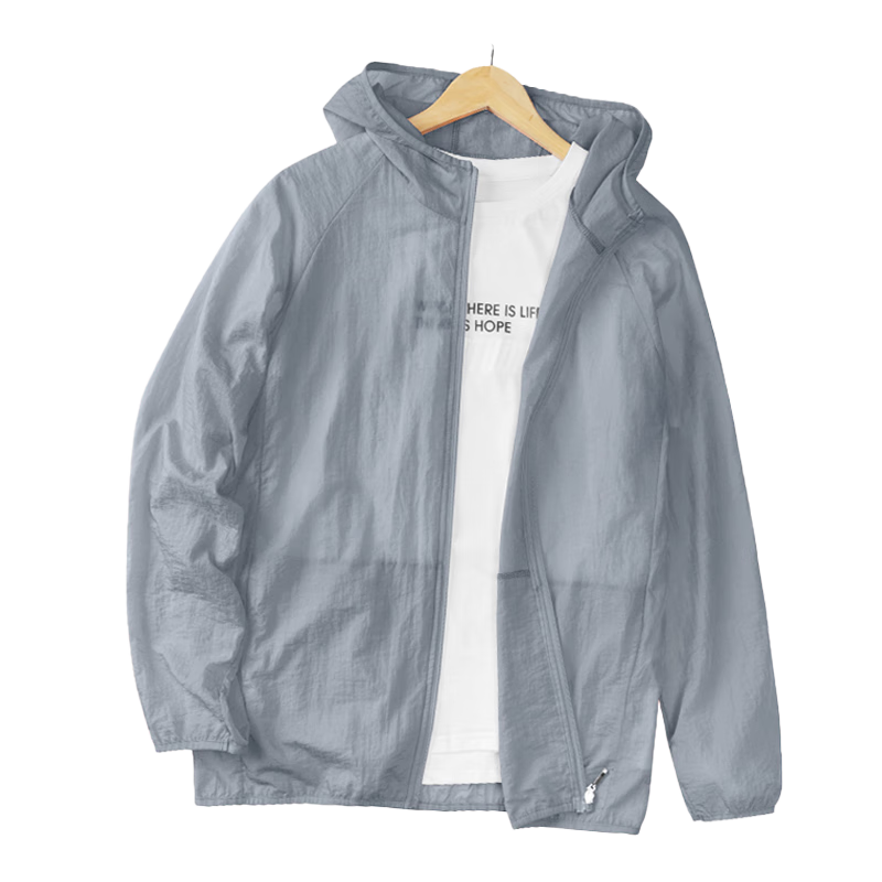 JEANSWEST LIFE Men's Sun Protection Clothing, Summer Ice Silk Fishing Skin Coat, Lightweight UPF50+, Cool-Feeling Quick-Dry Sun Protection Garment C