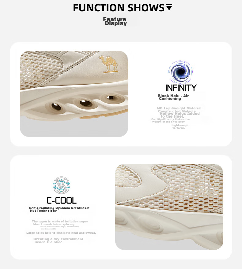 CAMEL Sports Shoes, New Summer Men's Shoes, Breathable Mesh, Non-Slip Shock-Absorbing, Casual Sneakers for Fathers And Elderly 20