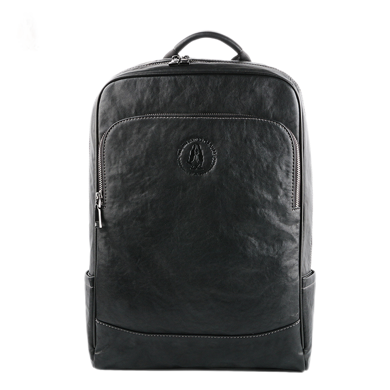 Hush Puppies Backpack for Men, Casual Business Leather Bag, Large Capacity Travel Laptop Bag, Birthday Gift
