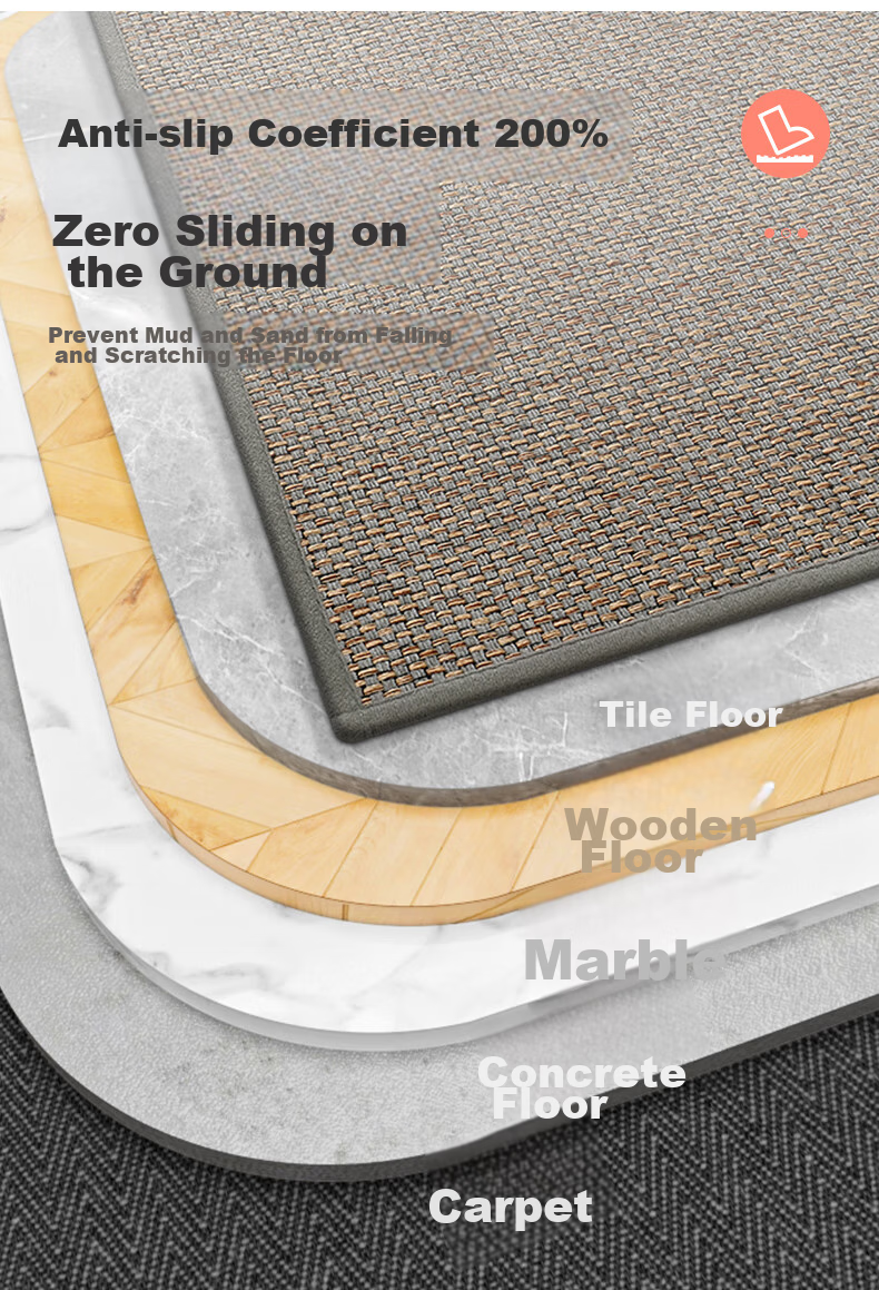 Dajiang Entrance Mat, Doorway Rug, Entryway Doormat, Foyer Mat, Luxurious High-End Carpet for Entrance, 80x120cm 9