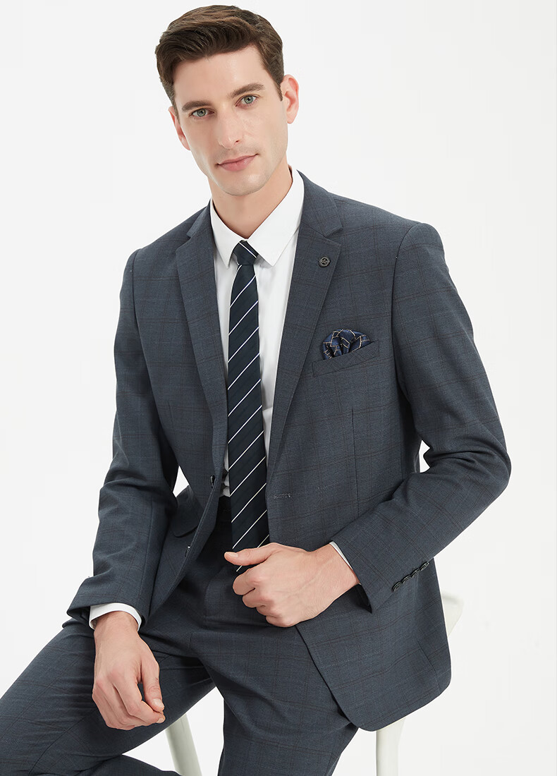 FIRS [Contains Wool] Men's Suit Set, Business Casual Professional Formal Wear, Commuter Wedding Attire, Male Work Uniform 2