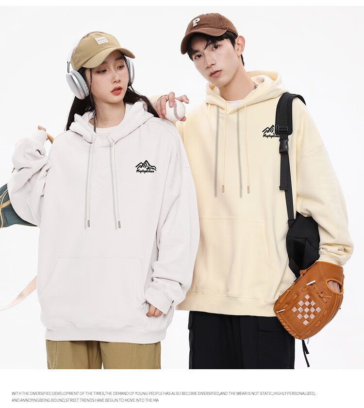 MMOPTOP Trendy Printed Sweatshirt for Men, Spring And Autumn American Style Loose Comfortable Casual Top MMWY01 Black M 20