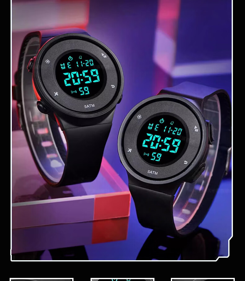 Yajia Digital Watch, Multi-Functional Calendar with Digital Display, Stylish And Simple Design for Students, Fashionable Electronic Watch 6