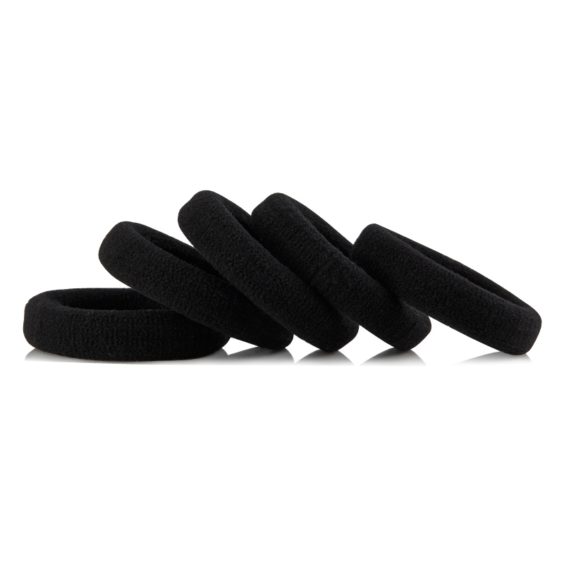 UPLUS Seamless Hair Ties, Black, 30 Pieces, High Elasticity Rubber Bands, Hair Ties, Elastic Bands with Leather Covers