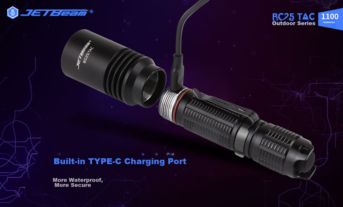 JETBeam BC25TAC High-Intensity Flashlight, Outdoor Bright Long-Range Emergency Camping Light 21