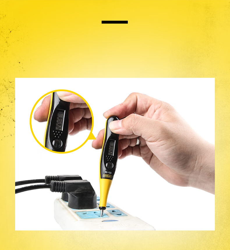 STANLEY Advanced Digital Display Voltage Tester, High-Precision Sensing, Multifunctional Intelligent Voltage Pen, Breakpoint Line Detection, 66-133 3