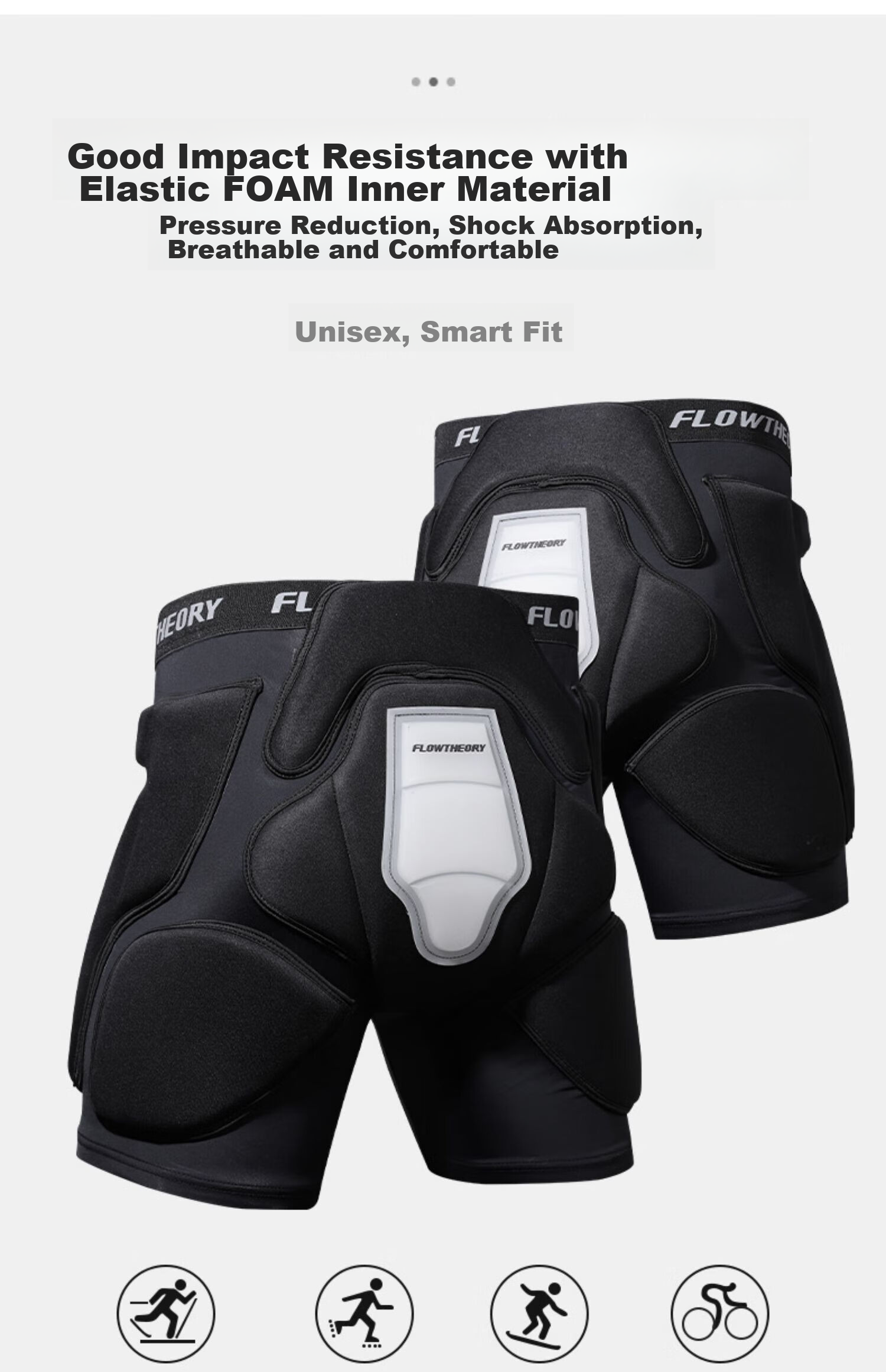 Flow Theory Ski Protective Gear, Unisex Upgraded EVA Professional Outdoor Sports Protective Equipment, Hip And Knee Pads Set, Skiing Gear 7