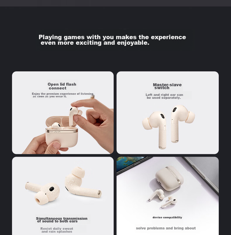 Manbuzhehuazai Evo Pro Wireless Bluetooth Headphones, Hybrid Active Noise Cancellation, Gold Standard Certified, Compatible with Apple, Huawei, Xiaomi, Midnight Blue 37