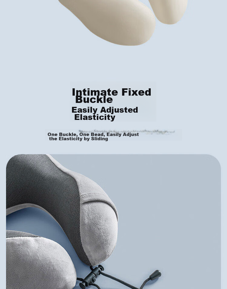 JD Original Pure Thai Imported 94% Natural Latex U-Shaped Pillow, Pure Cotton Multifunctional Travel Neck Pillow, Dark Gray 11
