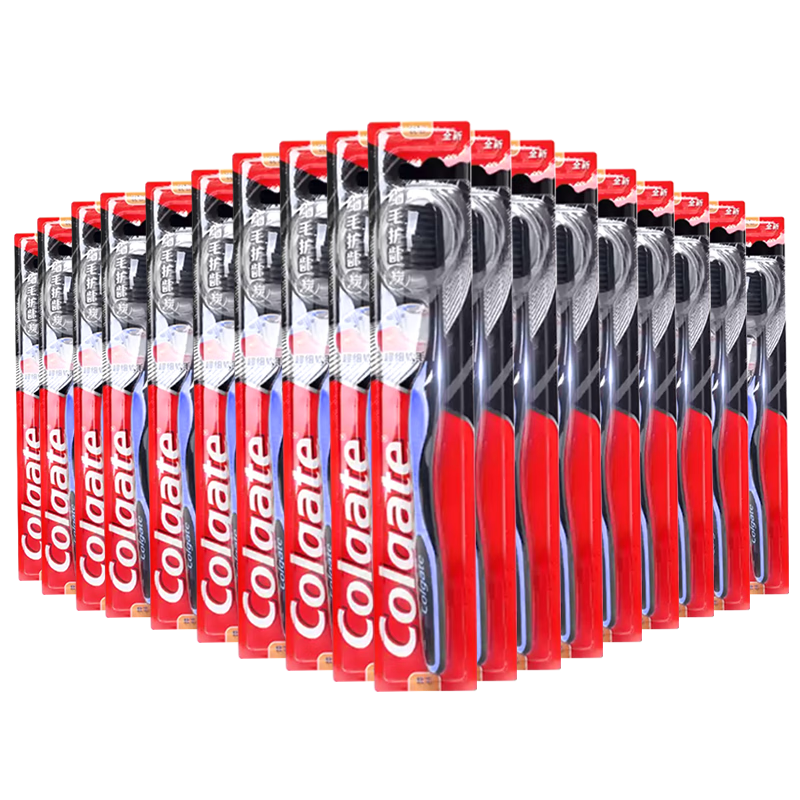 Colgate Toothbrush, Soft Bristles, Gentle on Gums, Adult Toothbrush, Deep Cleaning, 18 Pieces, Family Pack, Random Colors