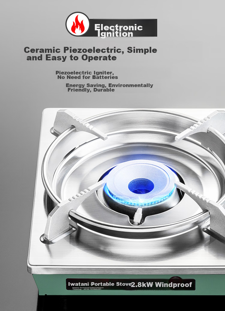 Iwatani Portable Cassette Stove, Outdoor Windproof Camping Gas Stove, Home Hot Pot Cooking Equipment, ZKZ-18F 5