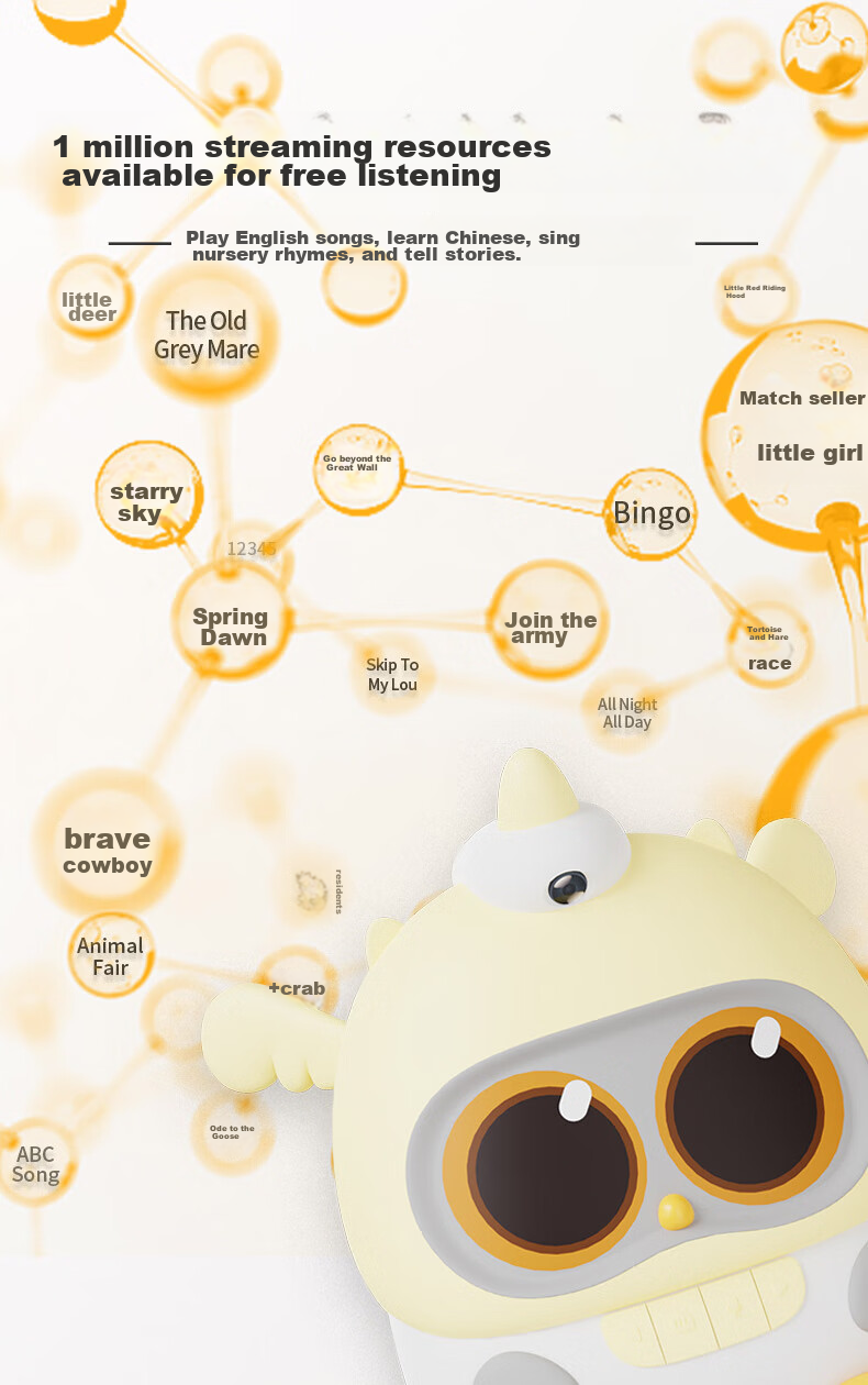 Ling Luka Mini Reading Machine, Early Education Storyteller, AI Companion Robot, Intelligent Interactive Encyclopedia, Question And Answer, Children's Songs, Chinese Classics, Preschool Enlightenment, Ages 0-3 Birthday Gift 5