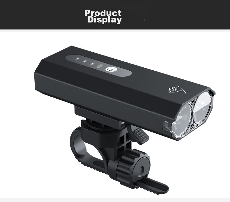 BIKEBROS Bicycle Front Light, Night Riding High Beam Flashlight, USB Rechargeable, Rainproof, Mountain Bike Outdoor Cycling Equipment Accessory, Black, 800 Lumens 14