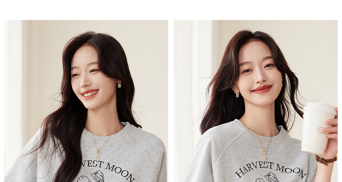 PinCai Elegant Floral Print Crewneck Sweatshirt Casual Versatile Outerwear P143W1008 31