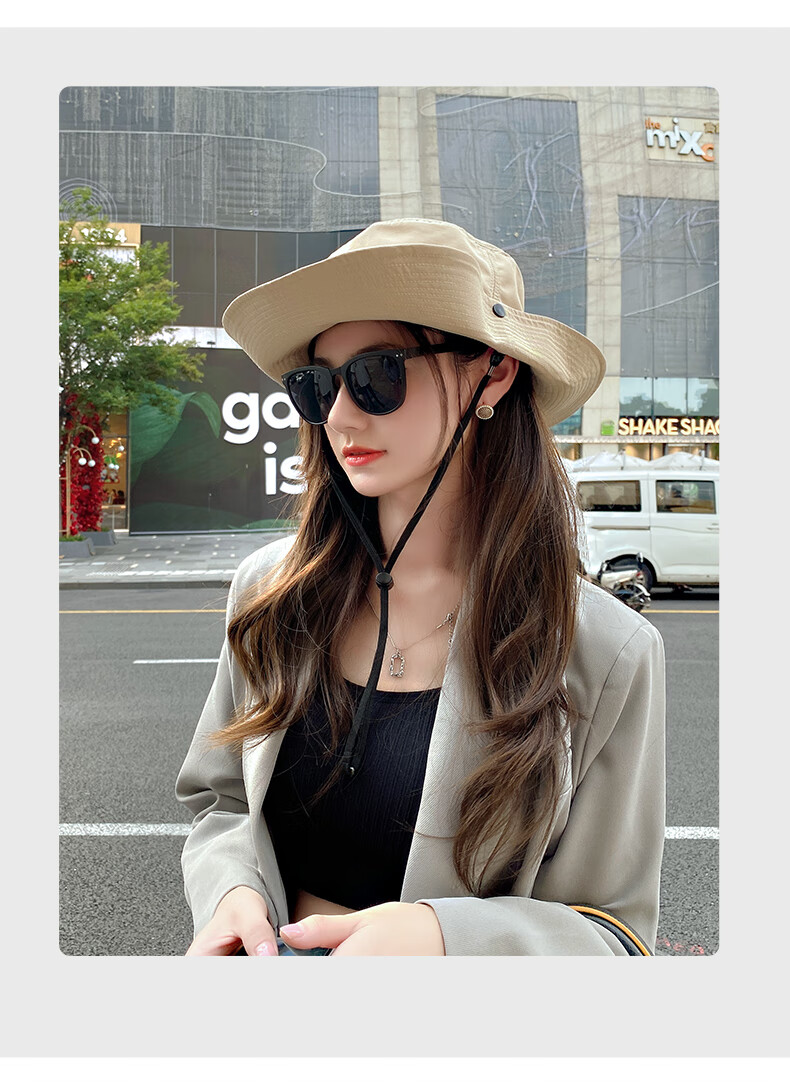 XUEXIMAN Forest Style Camping Sun Protection Hat Women Summer UV Protection Fisherman Hat Outdoor Mountaineering Workwear Versatile Sun Hat Men 7