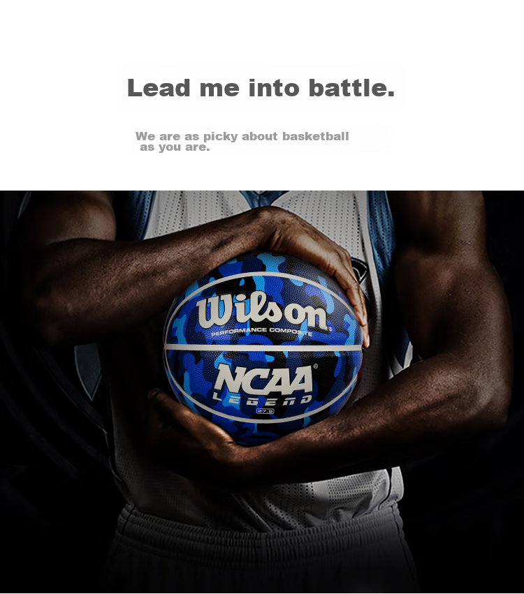 Wilson NCAA LEGEND Series No. 7 Basketball PU Material Indoor And Outdoor Universal Non-Slip Wear-Resistant Adult Basketball 7