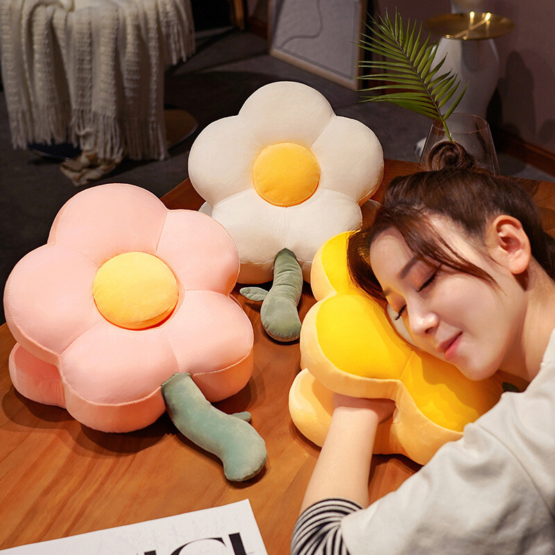 AVIVI Nap Pillow, Elementary School Student Office Nap Aid, Children's Prone Sleeping Pillow, Sleeping Hug Pillow, 30*40 Sunflower Yellow
