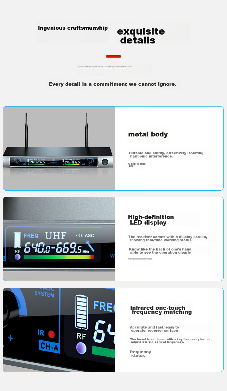 SAST OK-12 Professional Wireless Microphone System, Dual-Channel Microphone for Home Karaoke, Stage Performance, KTV Singing, Wedding Ceremonies, Meetings, U-Segment Professional Dual-Channel Microphone [Head-Mounted] 10