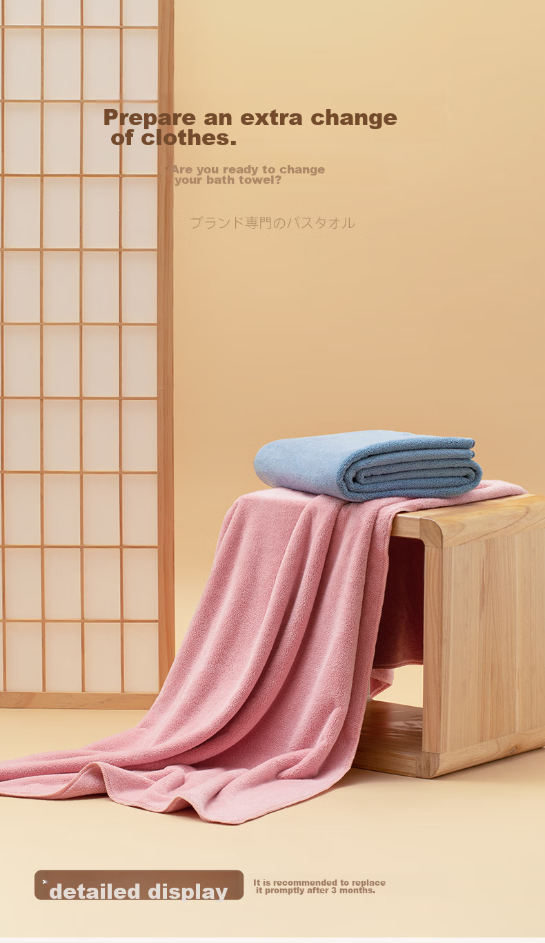 HOYO Japanese Towel, Bath Towel, Hair Drying Cap Three-Piece Set, Class A Adult High-End Absorbent Quick-Dry 10A Antibacterial Gray Sports 12