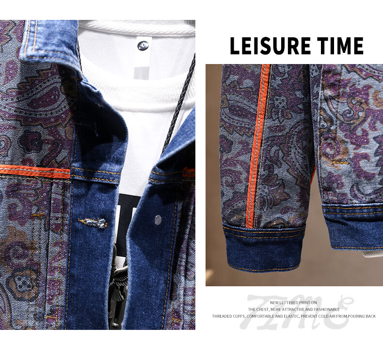 Jeanswest Men's Jacket 2026 Spring Summer New Loose Fashion Simple Denim Jacket Deep Khaki 3XL 8