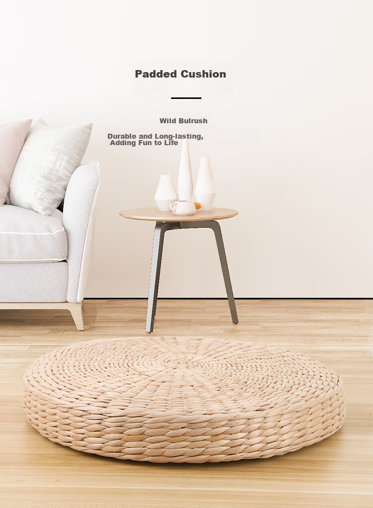 TaTanice Meditation Cushion, Handmade Thickened Round Zazen Mat, Floor Tatami Seat Pad, 40*40*5cm 1