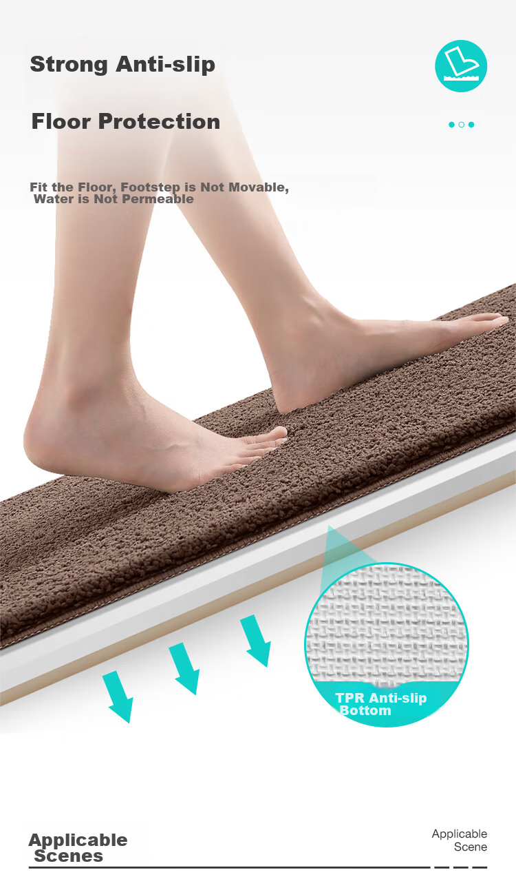 Dajiang Bathroom Mat, Entrance Doormat, Absorbent Mat for Toilet, Non-Slip Floor Mat for Bathroom, 50x80cm 9