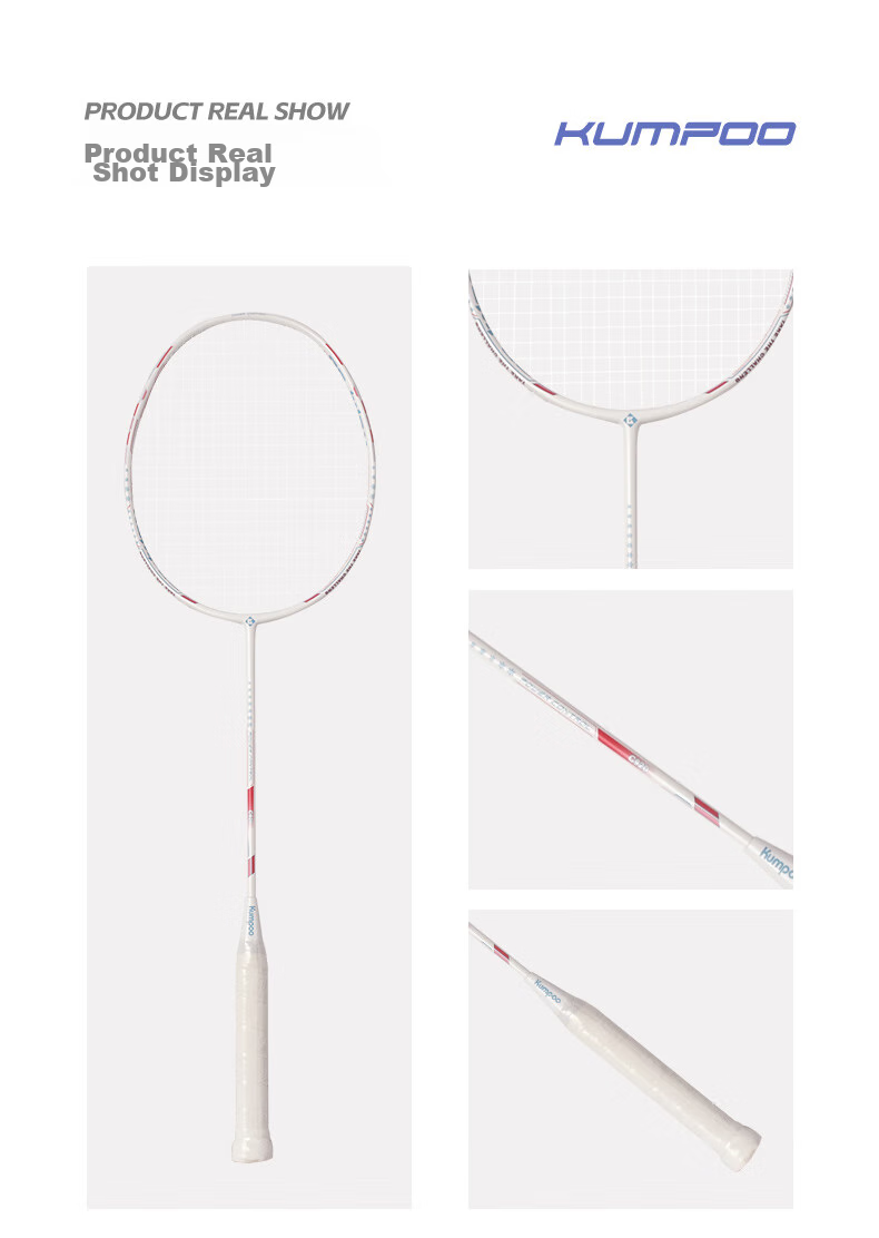 KUMPOO Badminton Racket, Full Carbon Fiber, Lightweight And Easy to Control, Durable, Versatile for Attack And Defense, Couple's Pair Racket C920 Xuelinglong + Deep Sea Blue 7
