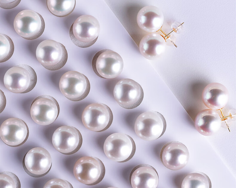 Daimi 18K Gold Round Bead, 10-11mm Minimalist Series Freshwater Pearl Stud Earrings, Mother's Day Gift for Girlfriend Or Wife 28