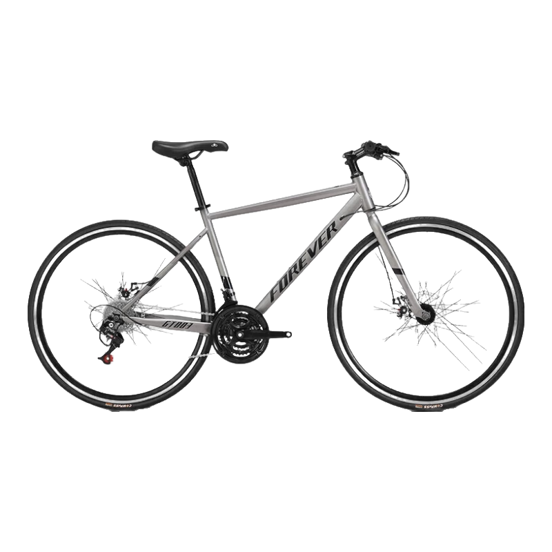 FOREVER Road Bicycle, 24-Speed, 700C, for Men And Women, Adults And Children, City Leisure Bike, Knight Gray