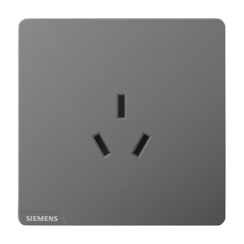 SIEMENS Socket Panel 16A Three-Prong Socket 86 Type Concealed Socket Bright Deep Gray Silver 5UB26433NC02